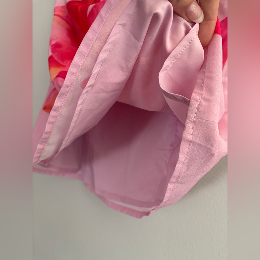 Peppermayo strapless Y2K Hawaiian flower side zip top - Picture 3 of 7
